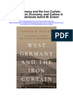Download West Germany And The Iron Curtain Environment Economy And Culture In The Borderlands Astrid M Eckert all chapter