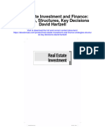Download Real Estate Investment And Finance Strategies Structures Key Decisions David Hartzell all chapter