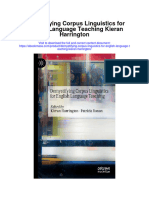 Demystifying Corpus Linguistics For English Language Teaching Kieran Harrington Full Chapter