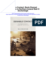 Deniable Contact Back Channel Negotiation in Northern Ireland Niall O Dochartaigh Full Chapter