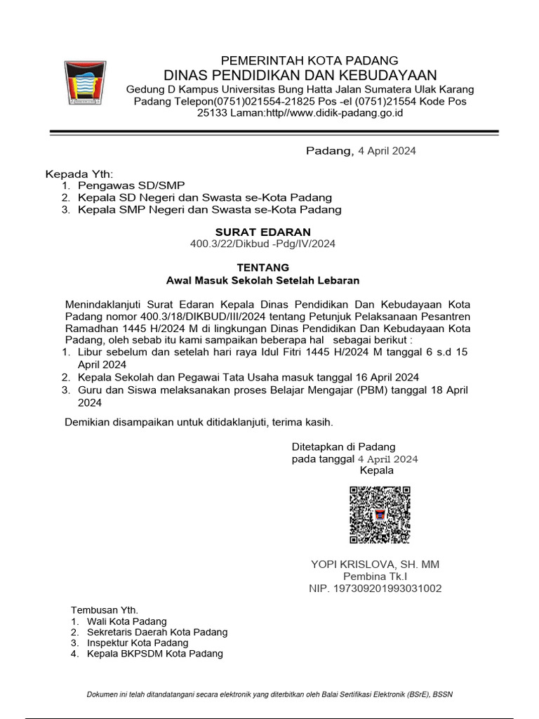 Surat Edaran | PDF