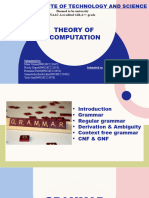 Theory of Computation: Madhav Institute of Technology and Science