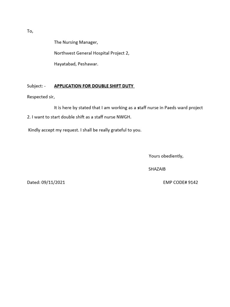 application-for-double-shift-duty-pdf