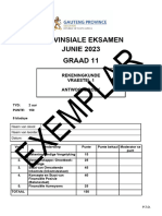 Grade 11 ACC P1 (Afrikaans) June 2023 Answerbook