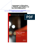 Migrant Languages in Education Problems Policies and Politics 1St Edition Anna Malandrino Full Chapter