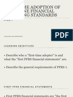 First-Time Adoption of Philippine Financial Reporting Standards