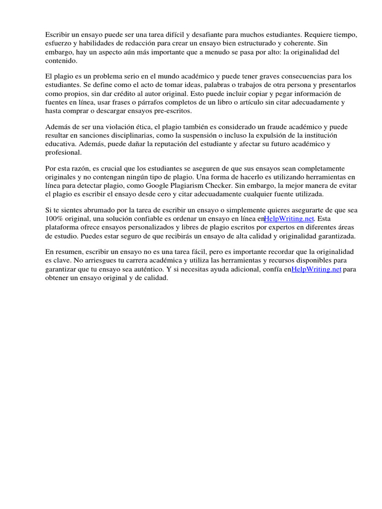 Ensayo Sobre El Plagio | PDF | Ensayos | Deshonestidad academica