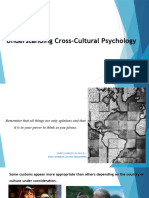 Cultural and Cross Cultural Psychology