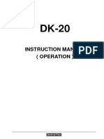 DK-20 Instrauction Manual (Operation)