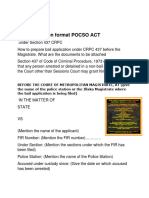 Format of Bail Application Format POCSO ACT-1