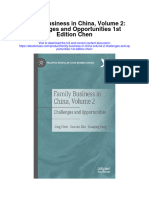 Family Business in China Volume 2 Challenges and Opportunities 1St Edition Chen Full Chapter