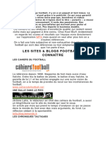 Des sites et des blogs football