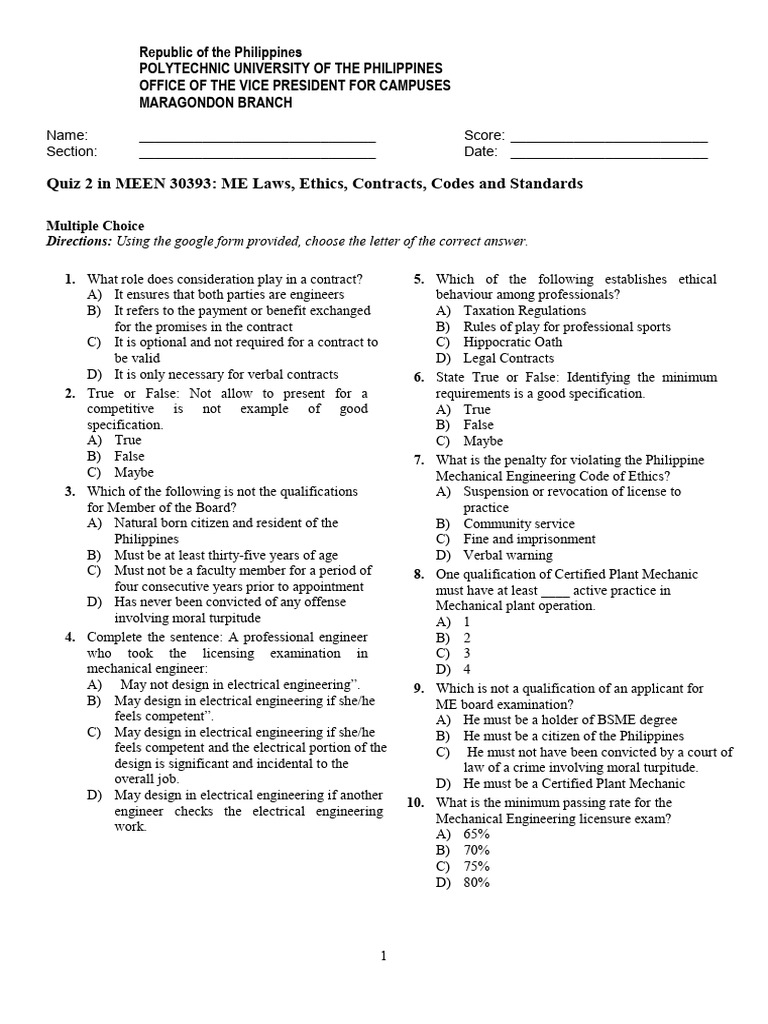 Me Laws Ethics Codes And Standards Pdf