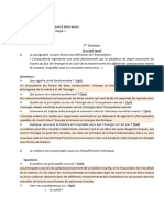 1er Examen ESVV Ecologie Et Epidemiologie 1