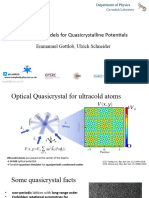 Hubbard Models For Quasicrystalline Potentials