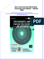 Book PDF Electrostatics and Current Electricity For Jee Advanced 3Rd Edition PDF Full Chapter