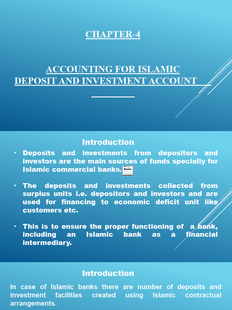 Islamic Deposit and Investment Accounts | PDF | Islamic Banking And ...