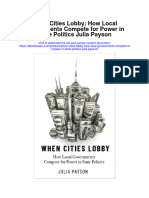 When Cities Lobby How Local Governments Compete For Power in State Politics Julia Payson All Chapter