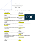 1st Checkpoint Exam in TLE 7