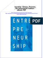 Book PDF Entrepreneurship Theory Process Practice 5Th Asia Pacific Edition PDF Full Chapter