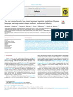 The Real Value of Words How Target Language Linguistic Modelling of Foreign