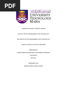 Com165 (Reen) - Speech Outline Guidelines (Speech Persuade)