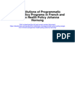 The Institutions of Programmatic Action Policy Programs in French and German Health Policy Johanna Hornung Full Chapter