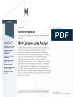 IBM Cybersecurity Analyst Certificate Completion