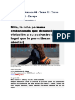 Caso. Mila, Niña Peruana Embarazada Denuncia A Su Padrastro.