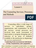 Lesson 6. The Counseling Services Processes and Methods
