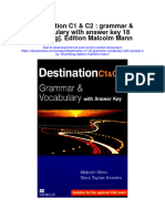 Destination C1 C2 Grammar Vocabulary With Answer Key 18 Printing Edition Malcolm Mann Full Chapter