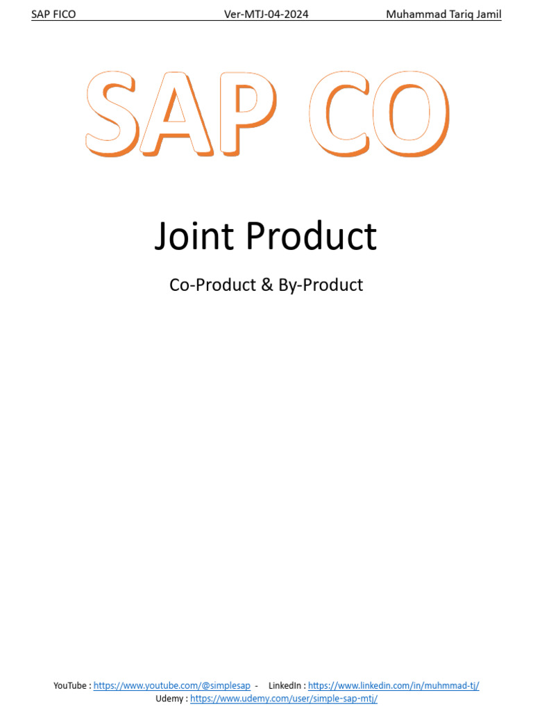TJ01 Co Product+&+By Product | PDF | Production And Manufacturing