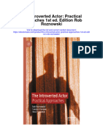 Download The Introverted Actor Practical Approaches 1St Ed Edition Rob Roznowski full chapter