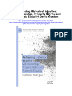Redressing Historical Injustice Self Ownership Property Rights and Economic Equality David Gordon All Chapter