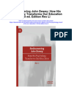 Download Rediscovering John Dewey How His Psychology Transforms Our Education 1St Ed Edition Rex Li all chapter