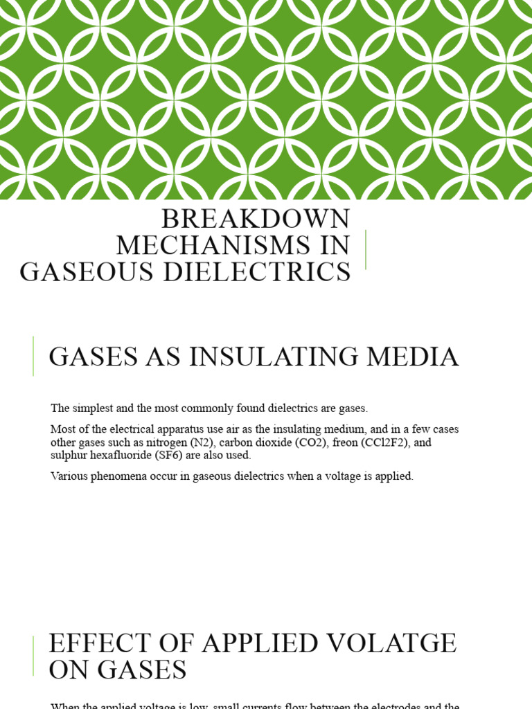 Breakdown Mechanisms in Gaseous Dielectrics | PDF | Electrical ...