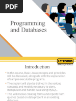 Ictopia Programming and Databases L6 L7