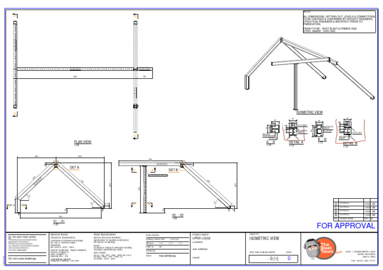 Structural Isometric Steel Drawings | PDF | Structural Steel ...