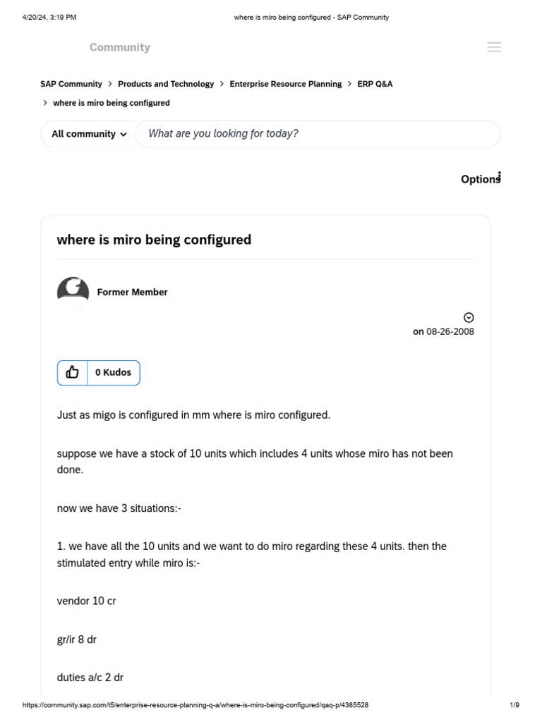 MIRO Configuration in SAP MM | PDF | Enterprise Resource Planning ...