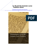 Deuteronomy 28 and The Aramaic Curse Tradition Quick Full Chapter