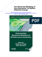 Deterministic Numerical Modeling of Soil Structure Interaction 1St Edition Stephane Grange Full Chapter