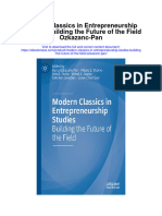 Download Modern Classics In Entrepreneurship Studies Building The Future Of The Field Ozkazanc Pan full chapter