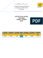 Excellence International Schools Academic Year 2023-2024 123 Section