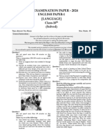 ICSE X English Paper-1 Paper 2024