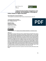 Teachers' Intercultural Communicative Competence and Intercultural Sensitivity: An Investigation of Emergency Online Classes in Higher Education