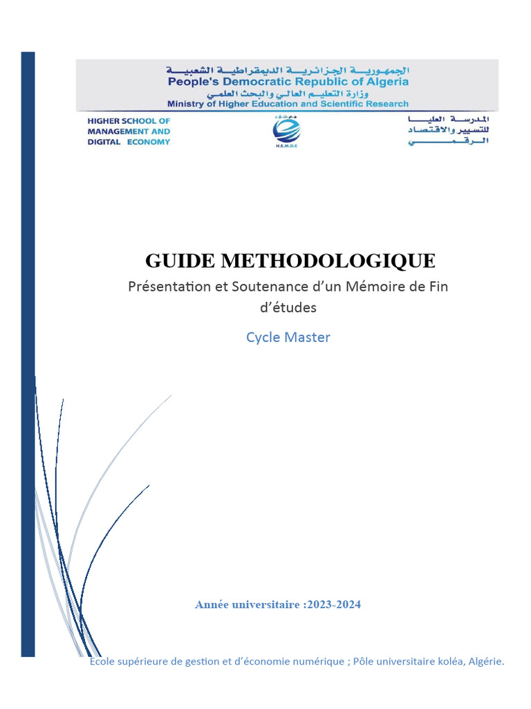 Guide de Présentation du Mémoire Master | PDF
