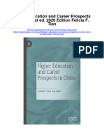 Higher Education and Career Prospects in China 1St Ed 2020 Edition Felicia F Tian Full Chapter