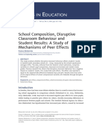 School Composition, Disruptive behaviour on peers