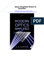 Modern Optics Simplified Robert D Guenther Full Chapter