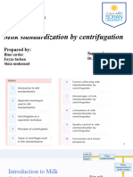 Milk Standardization by Centrifugation Process